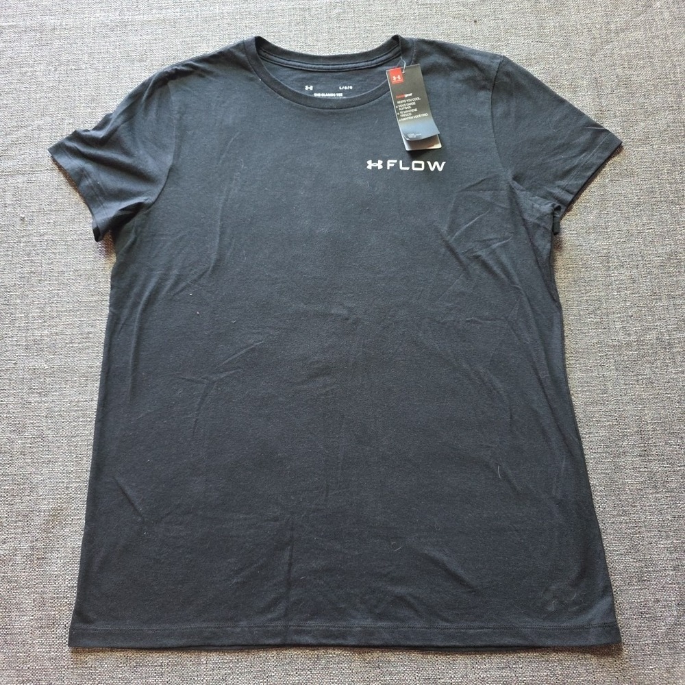 Under Armour HeatGear Black Short Sleeve Tee Women's Size‎ Large  Athletic Top